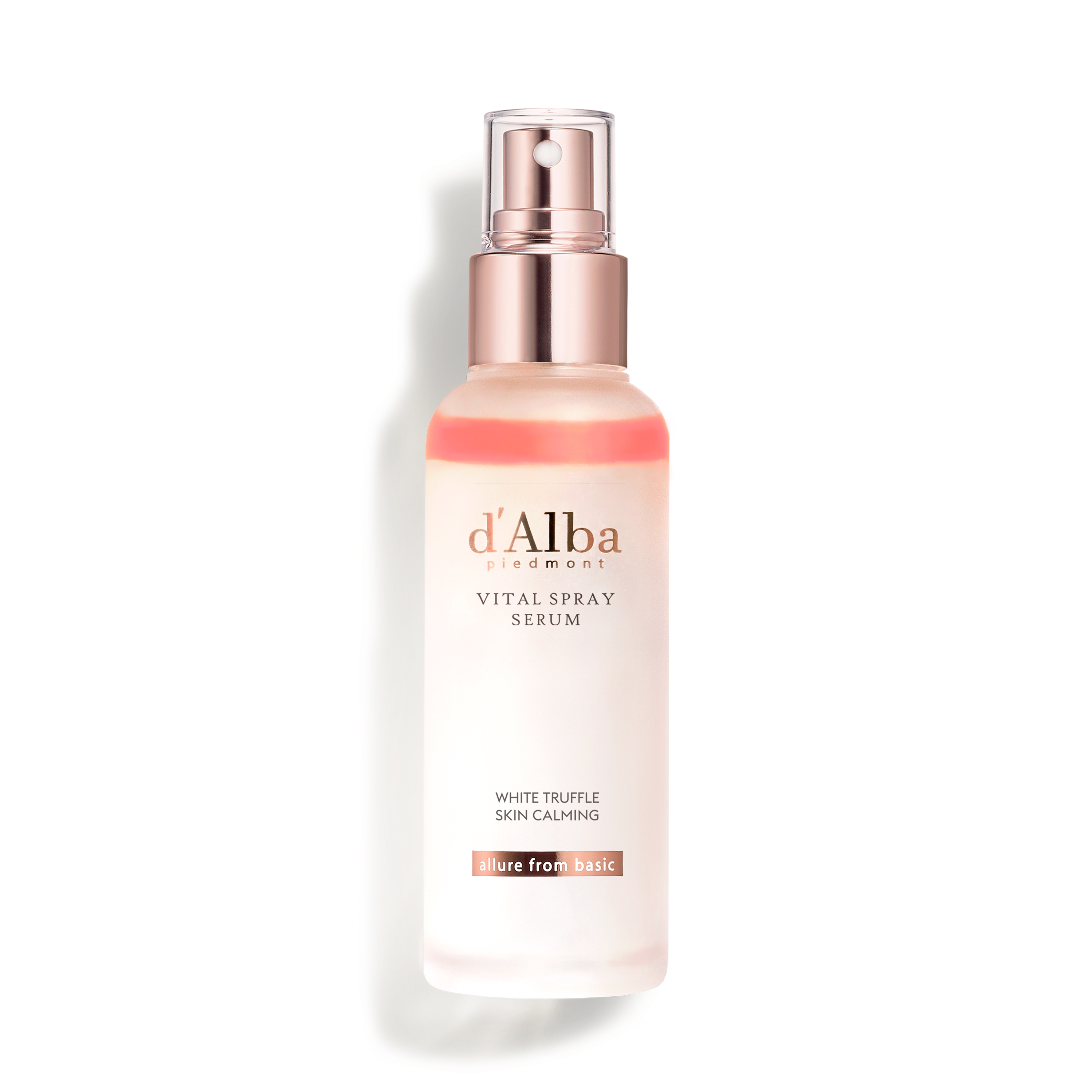 d'Alba White Truffle Vital Spray Serum 100ml — frosted bottle with fine mist nozzle
