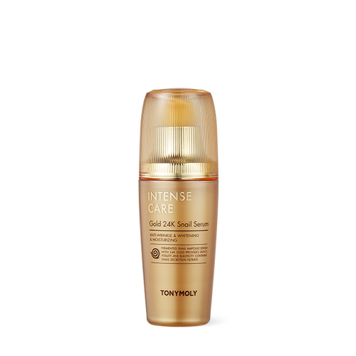 TONYMOLY Intense Care Gold24K Snail Serum 35ml — gold dropper bottle with gold particles visible