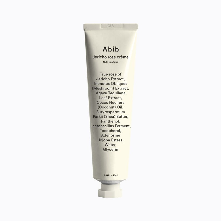 Abib Jericho Rose Creme Nutrition Tube 75ml — cream tube with earthy botanical label