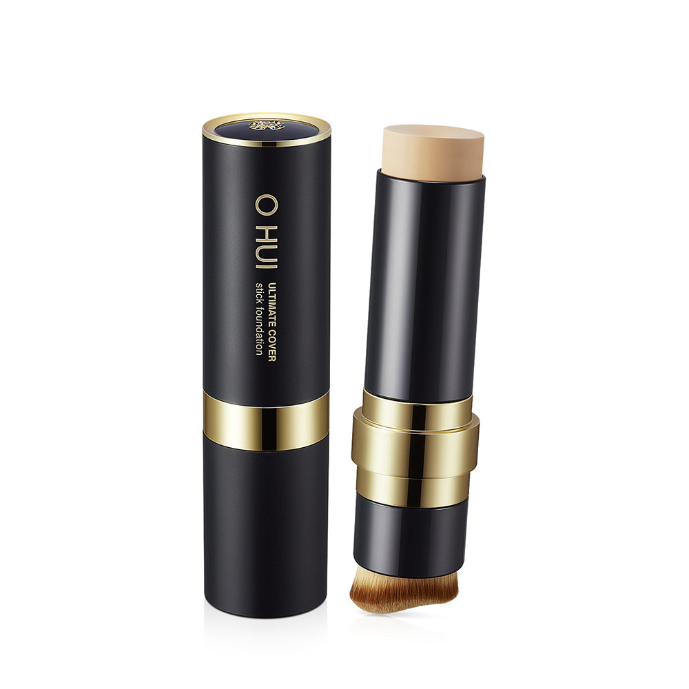 Ohui Cover Stick Foundation SPF50+ PA+++ 15g Milk Beige — stick with built-in brush