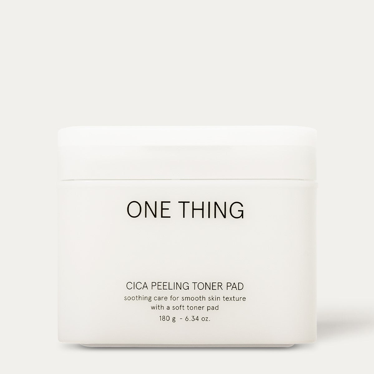 Onething Cica Peeling Toner Pad 180g 65pcs — open jar showing dual-sided cotton pads