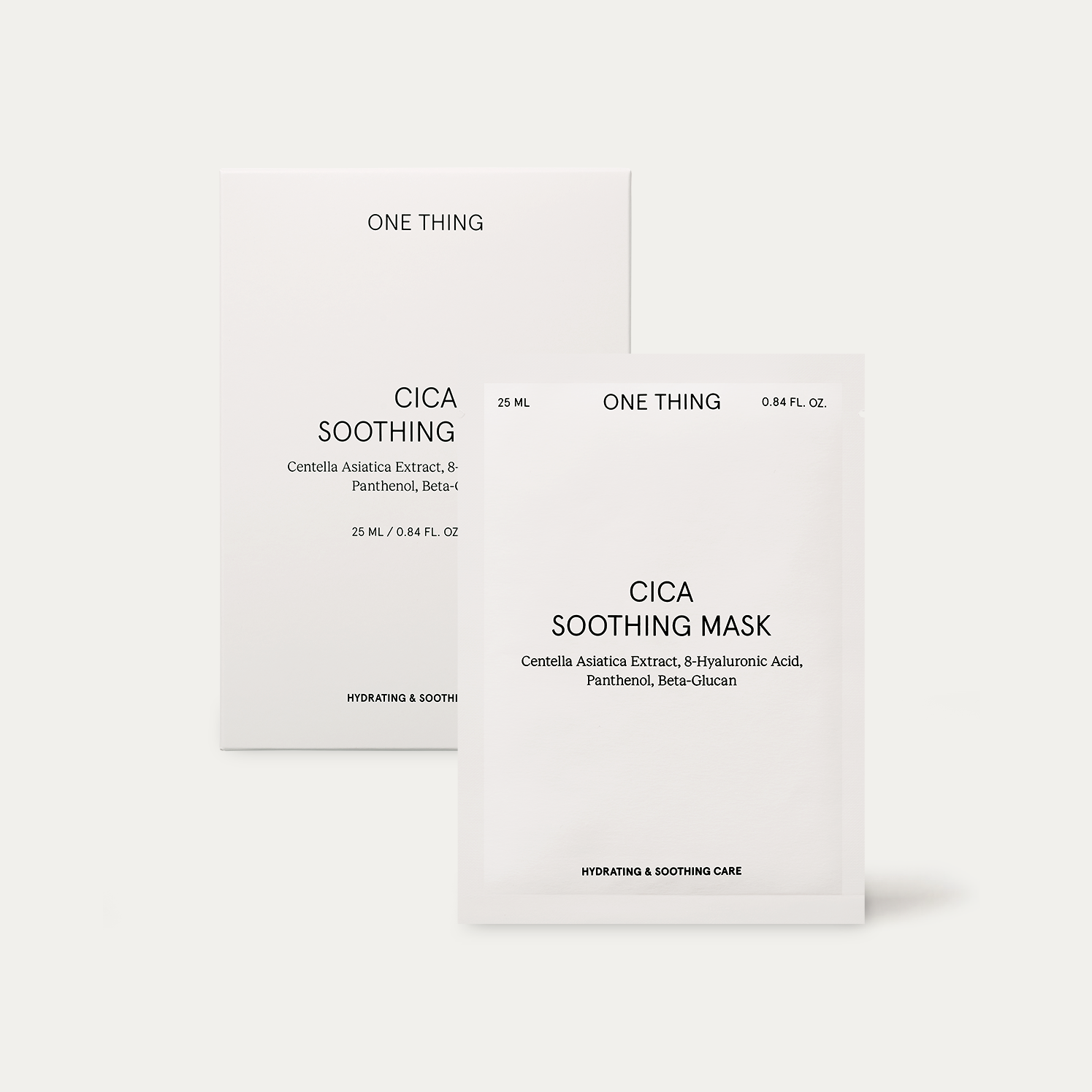 Onething Cica Soothing Mask 25ml 5pcs — five sheet mask packets in green packaging