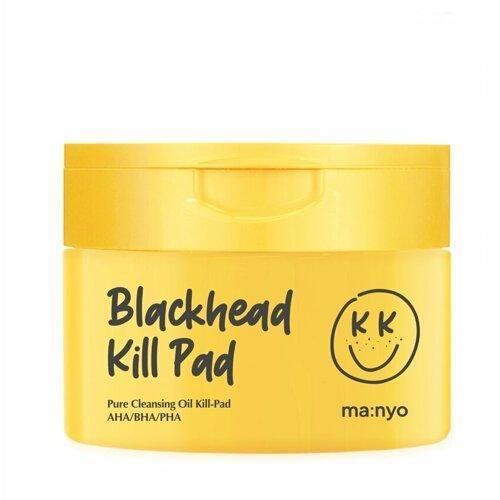 Ma:nyo Blackhead Pure Cleansing Oil Kill Pad 50 pack — resealable pouch with embossed pad visible