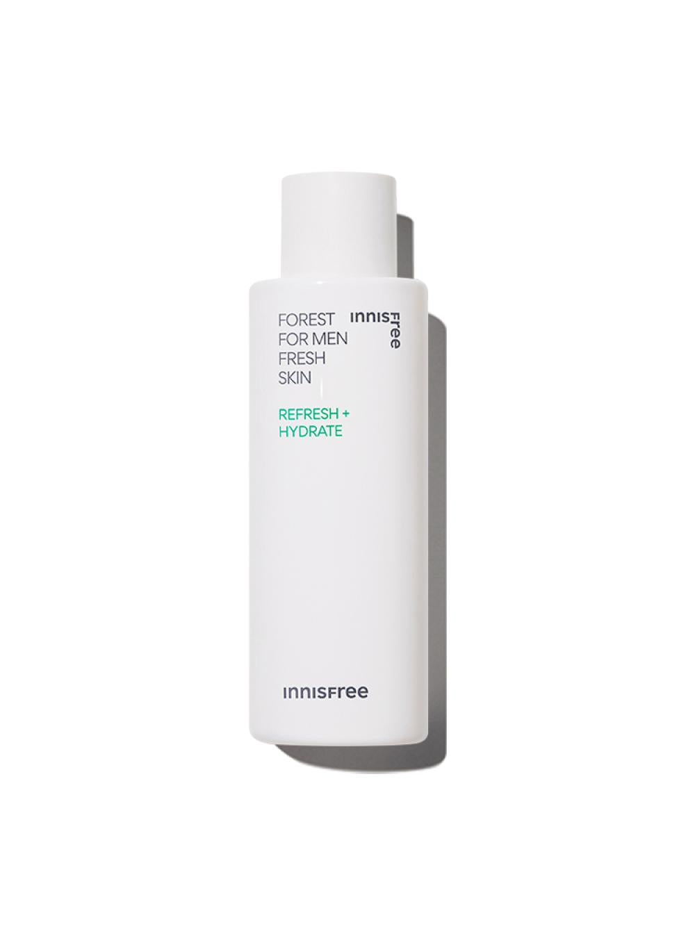 Innisfree Forest For Men Fresh Skin 180ml — dark green pump toner bottle, front view