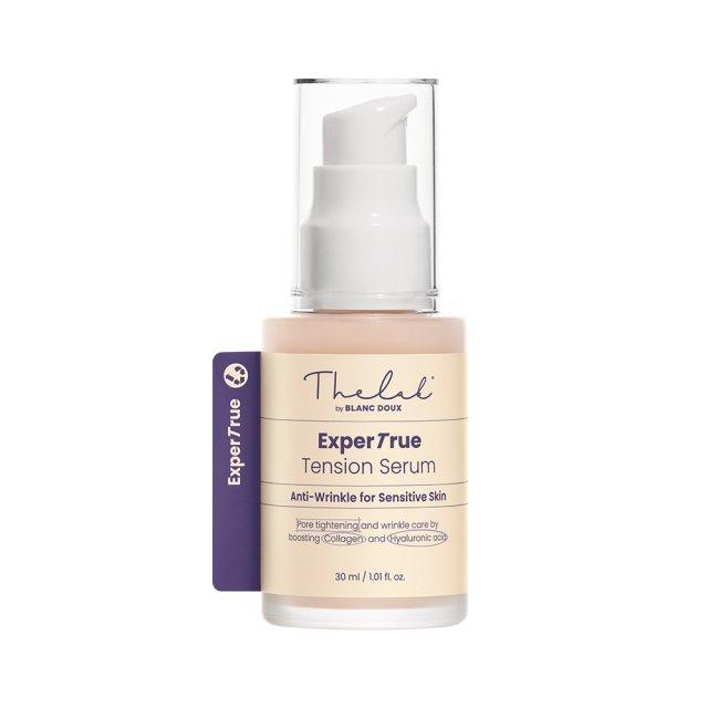 THE LAB by BLANC DOUX Expertrue Tension Serum 30ml — slim white bottle with minimal label and dropper on white background