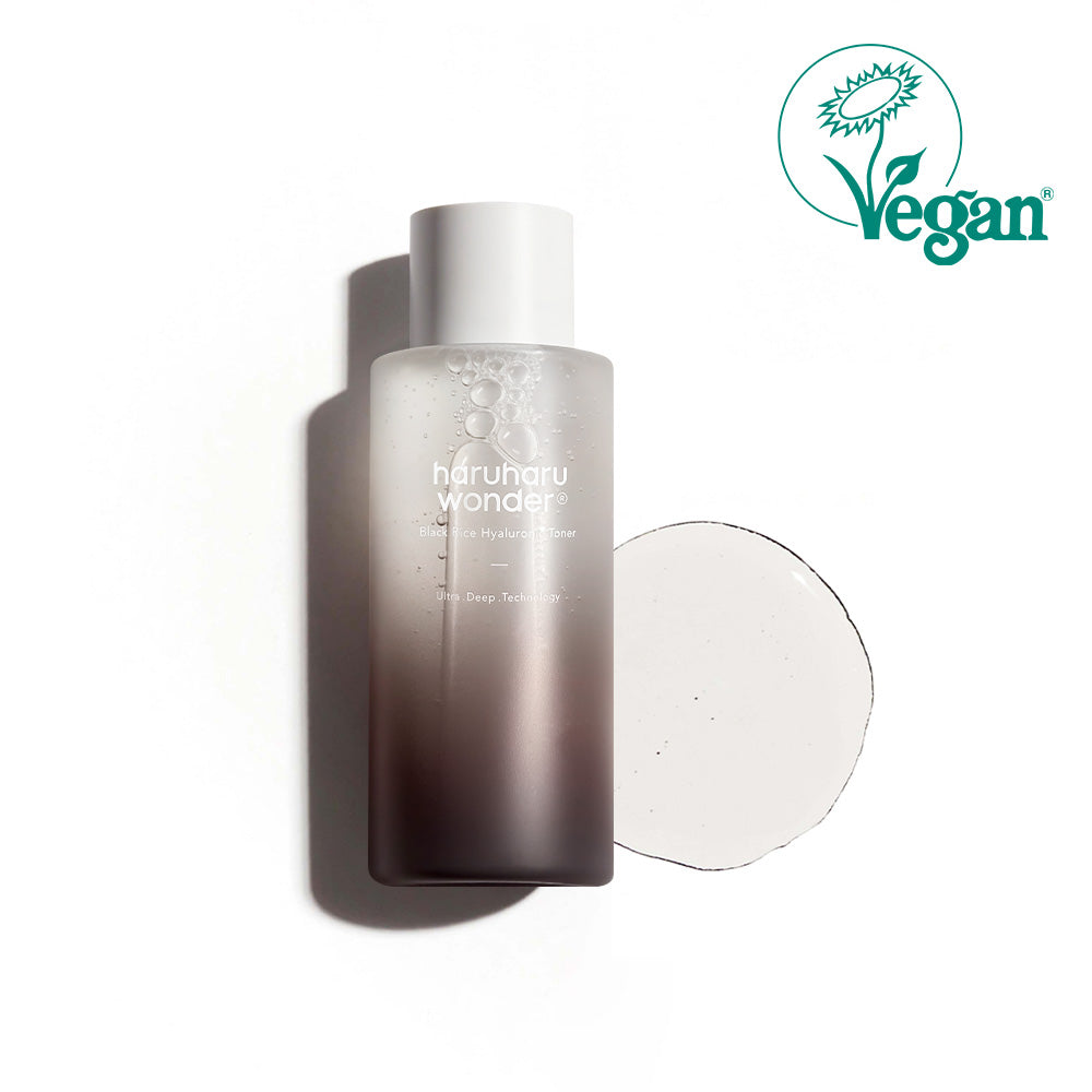 haruharuwonder Black Rice Hyaluronic Toner 150ml — clear bottle with dark cap, front view