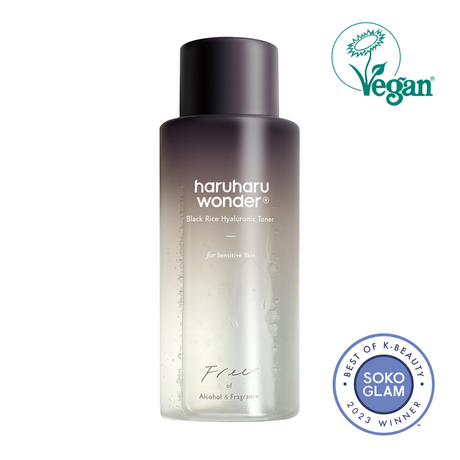 haruharuwonder Black Rice Sensitive Skin Toner 300ml — large bottle on clean white surface