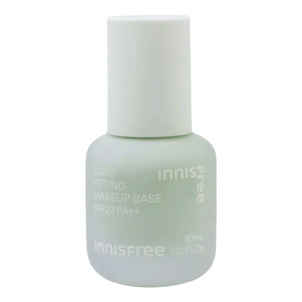 INNISFREE Light Fitting Makeup Base SPF23 30ml Green — green-tinted bottle on white background