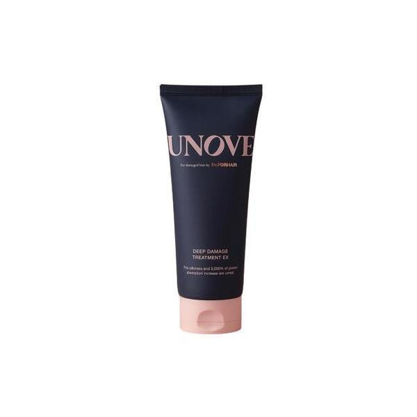 UNOVE Deep Damage Treatment EX 207ml — dark bottle with pump dispenser on white background