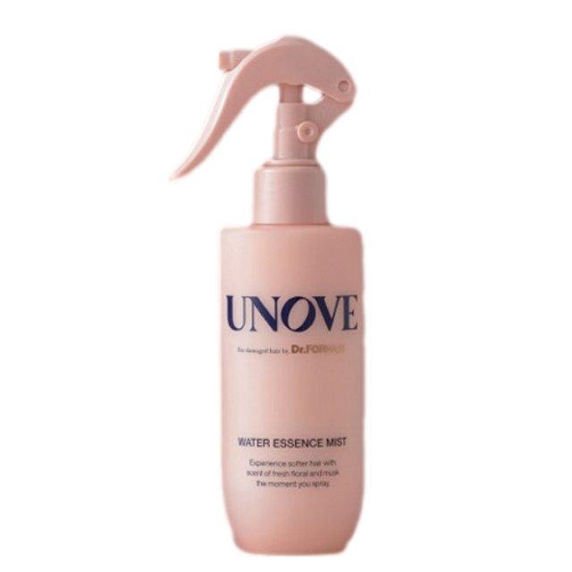UNOVE Water Essence Mist 200ml — fine mist spray bottle with gradient label on neutral background