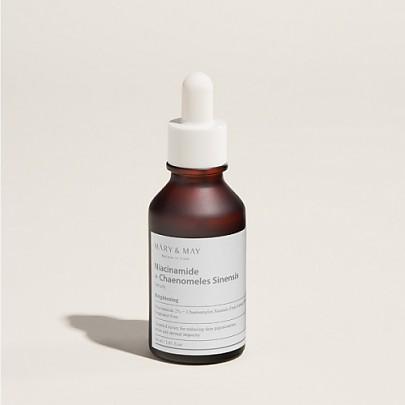 Mary&May Niacinamide Chaenomeles Sinensis Serum 30ml — bottle with yellow label