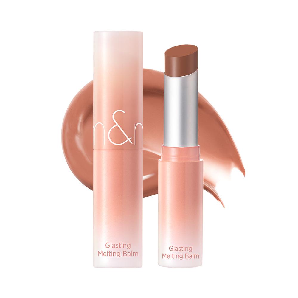 ROMAND Glasting Melting Balm 3.5g — close-up of balm bullet showing sheer tinted texture