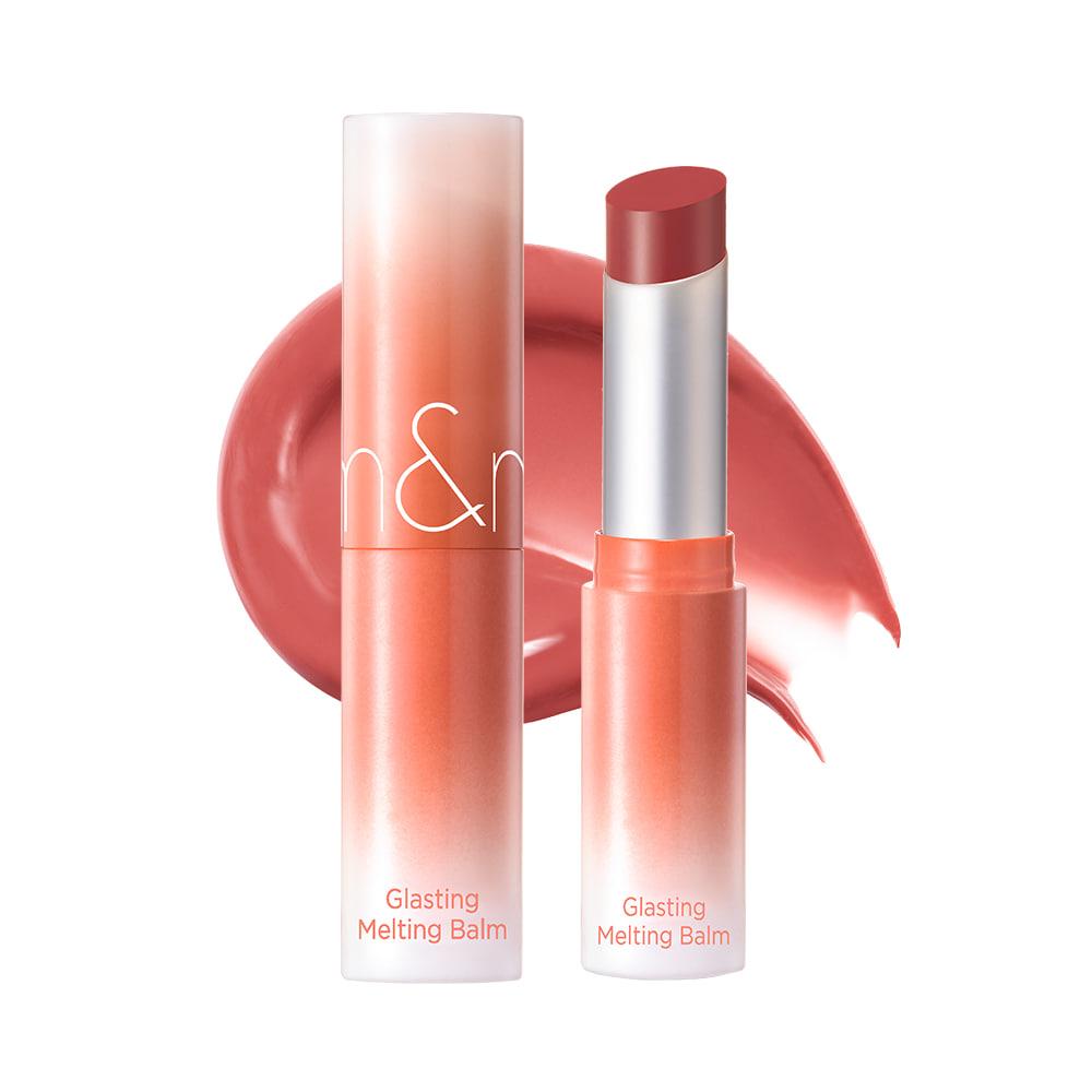 ROMAND Glasting Melting Balm — texture detail showing glossy finish on skin