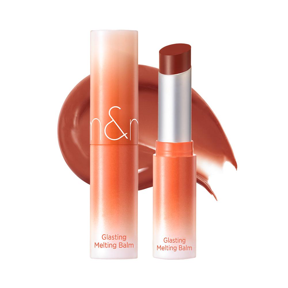 ROMAND Glasting Melting Balm 3.5g — open twist-up balm with soft tinted hue