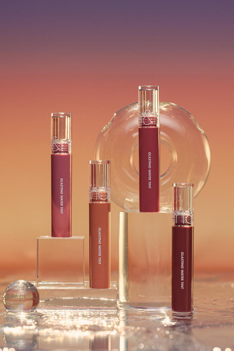 Romand Glasting Water Tint Sunset 4g — cap-off view showing applicator tip