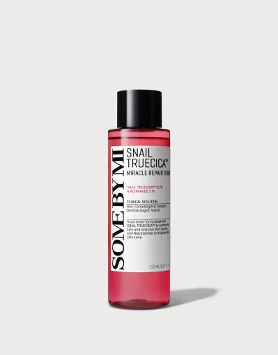 SomeByMi Snail Truecica Repair Toner 150ml — pump bottle with white and green label