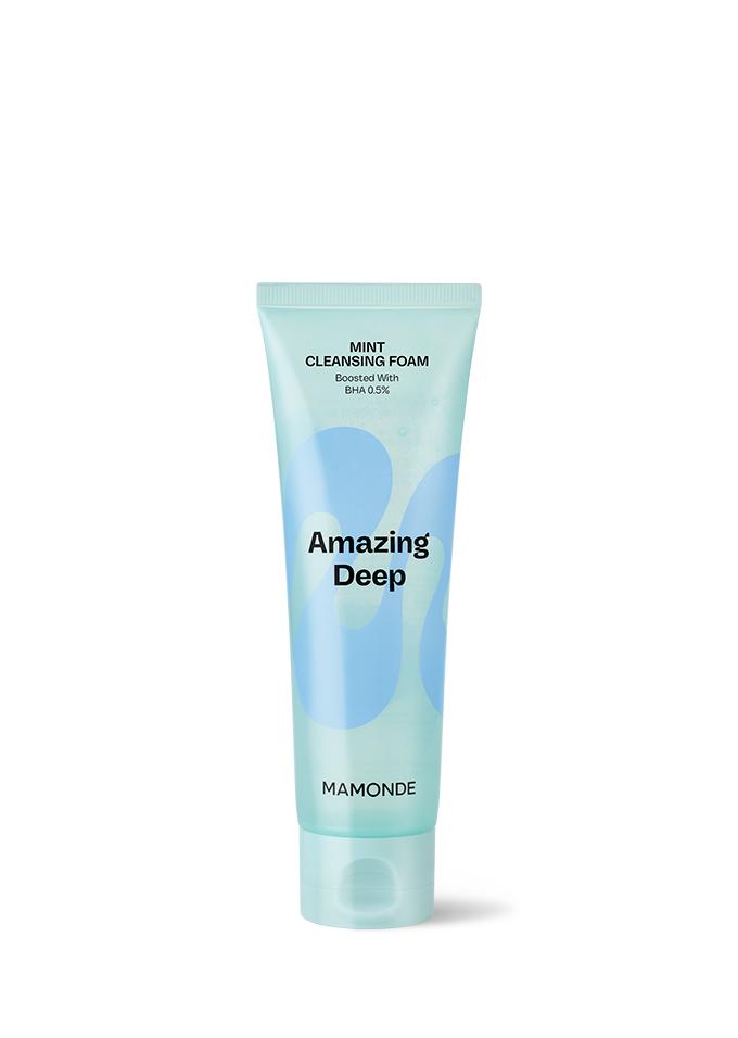 Mamond Deep Mint Cleansing Foam 120ml — mint green tube with white cap