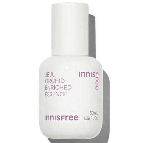 Innisfree Jeju Orchid Enriched Essence 50ml — purple pump bottle on white background
