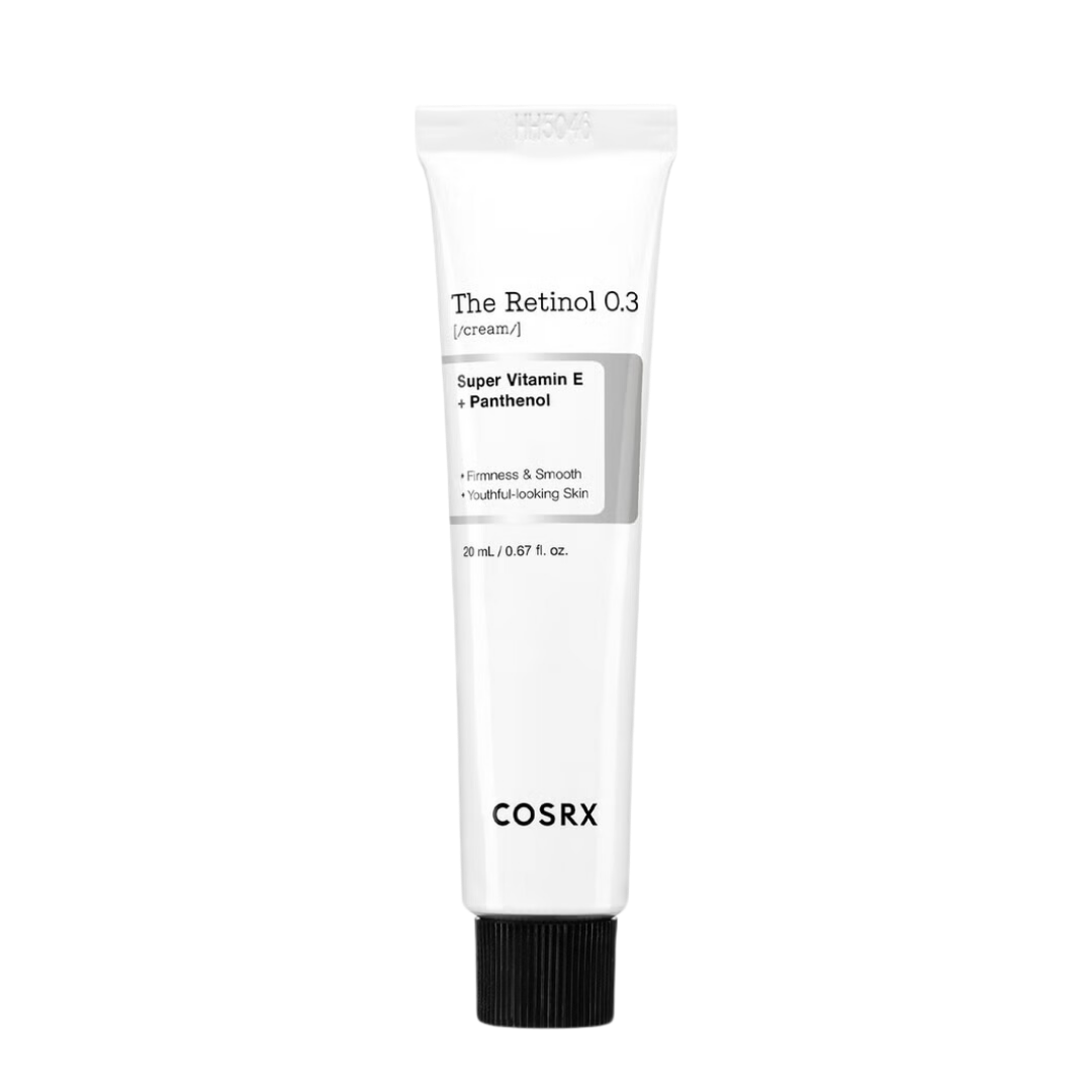 COSRX The Retinol 0.3 Cream 20ml — cream tube with mint label on white