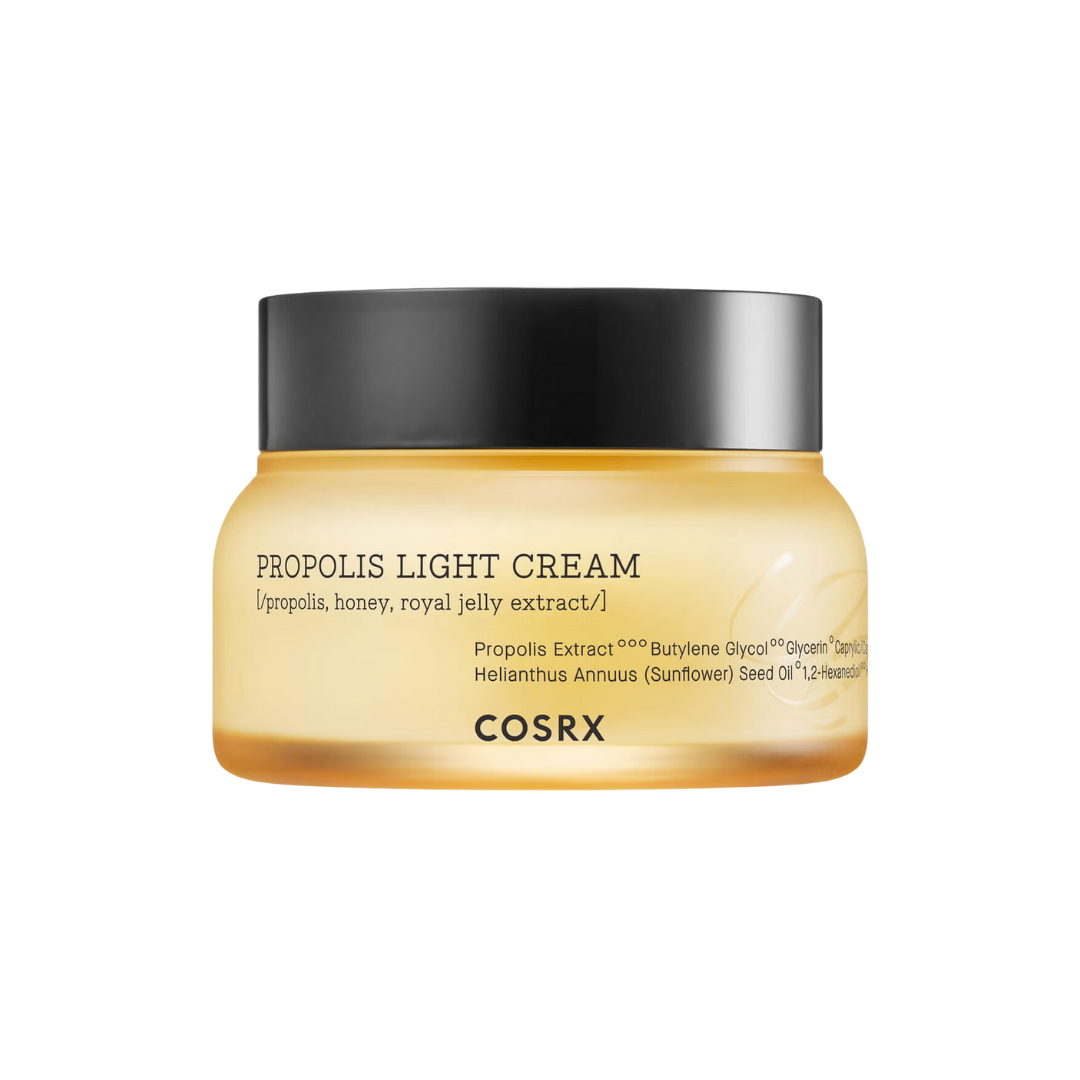 COSRX Full Fit Propolis Light Cream 65ml — amber-tinted jar with propolis-tone label