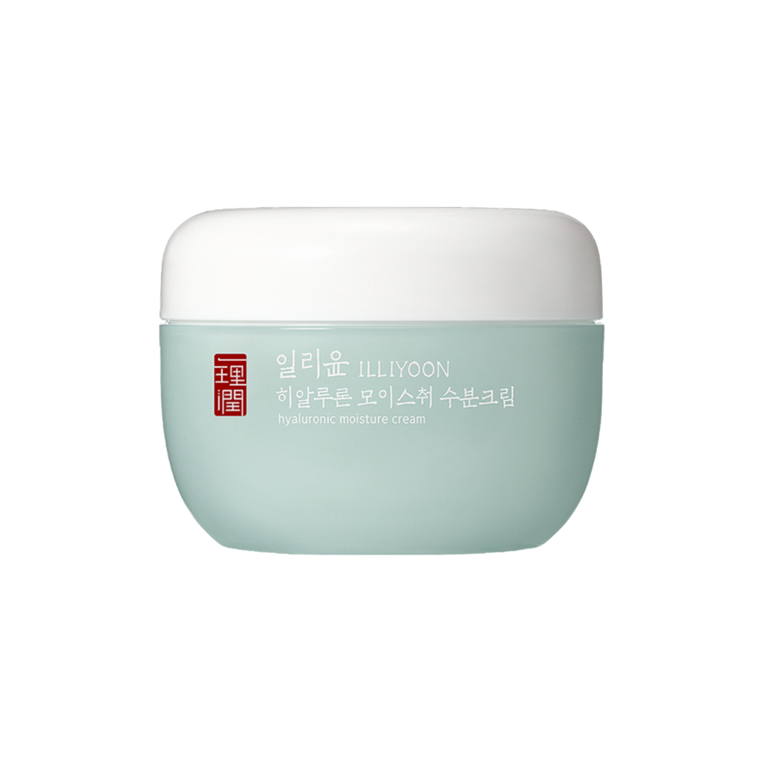 illiyoon Hyaluronic Moisture Cream 100ml — white jar with blue label on light surface