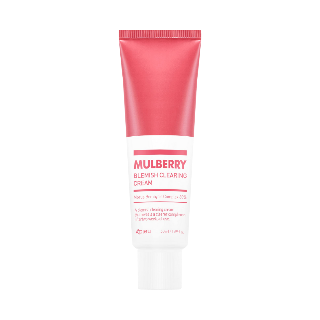 Apieu Mulberry Blemish Clearing Cream 50ml — white tub with purple mulberry design on label