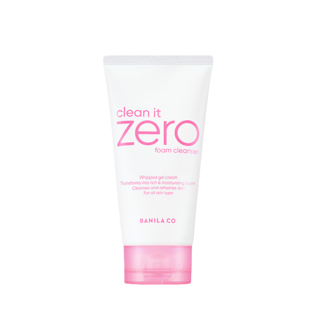 BanilaCo Clean It Zero Foam Cleanser 150ml — pump bottle with pink label on white background