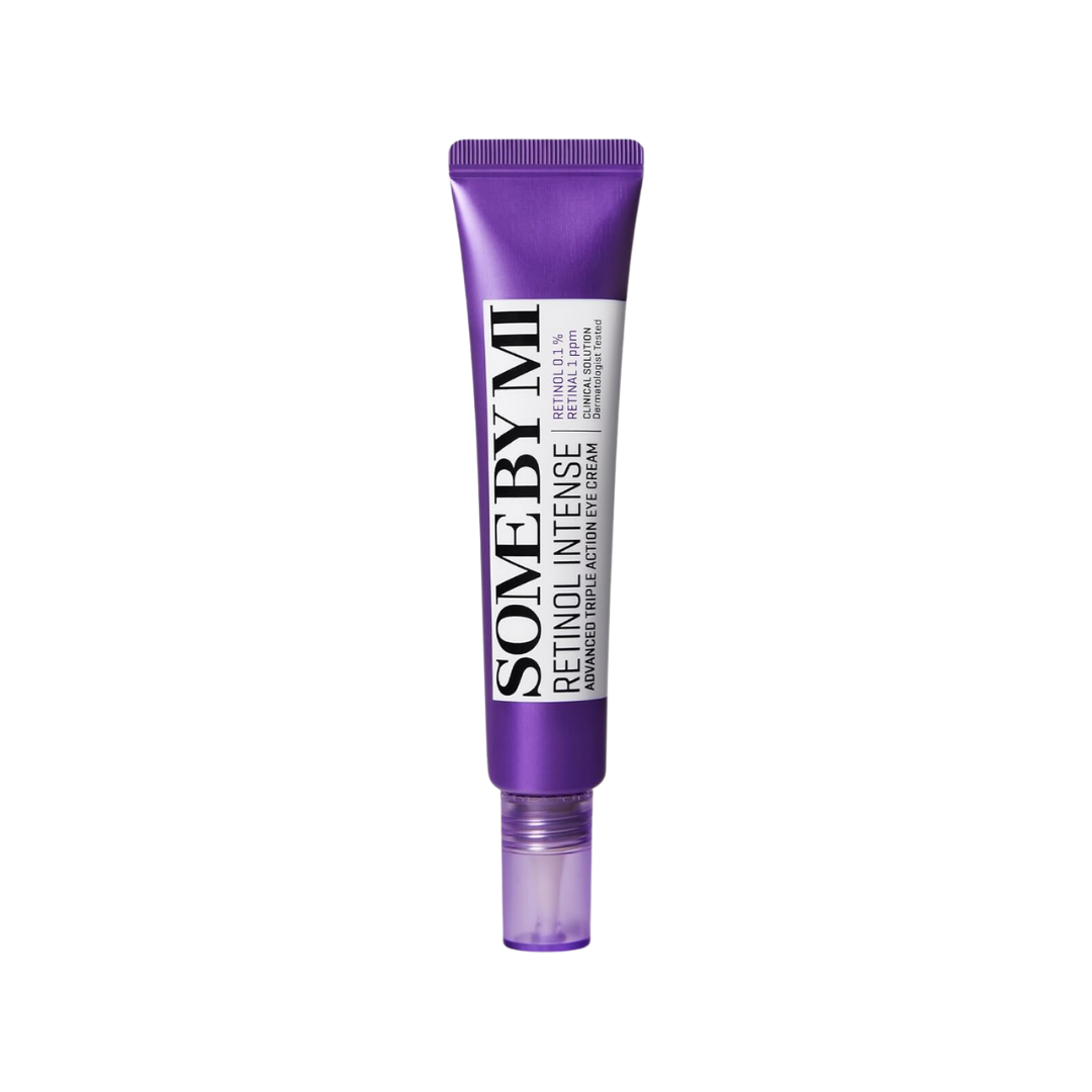 SomeByMi Retinol Triple Action Eye Cream 30ml — front of white jar with gold text