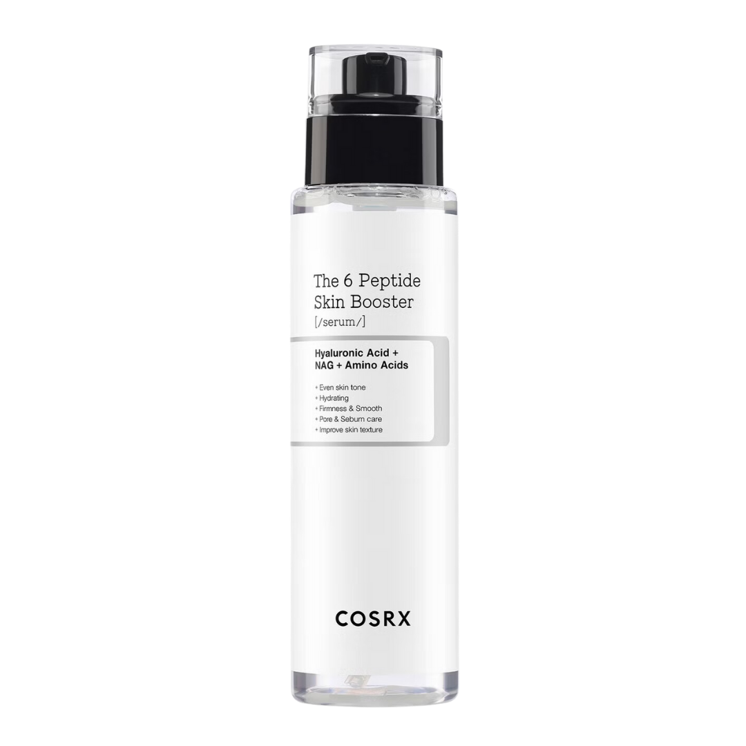 COSRX The 6 Peptide Skin Booster Serum 150ml — white pump bottle