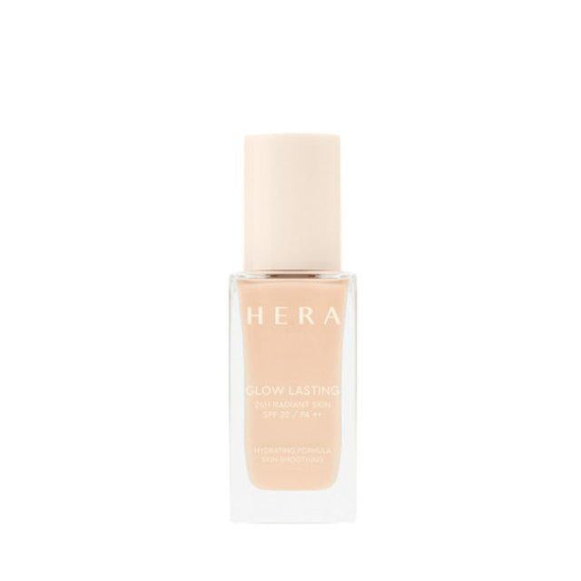 Hera Glow Lasting Foundation SPF25 35ml 21C1 Rose Vanilla — pump bottle on neutral surface front view