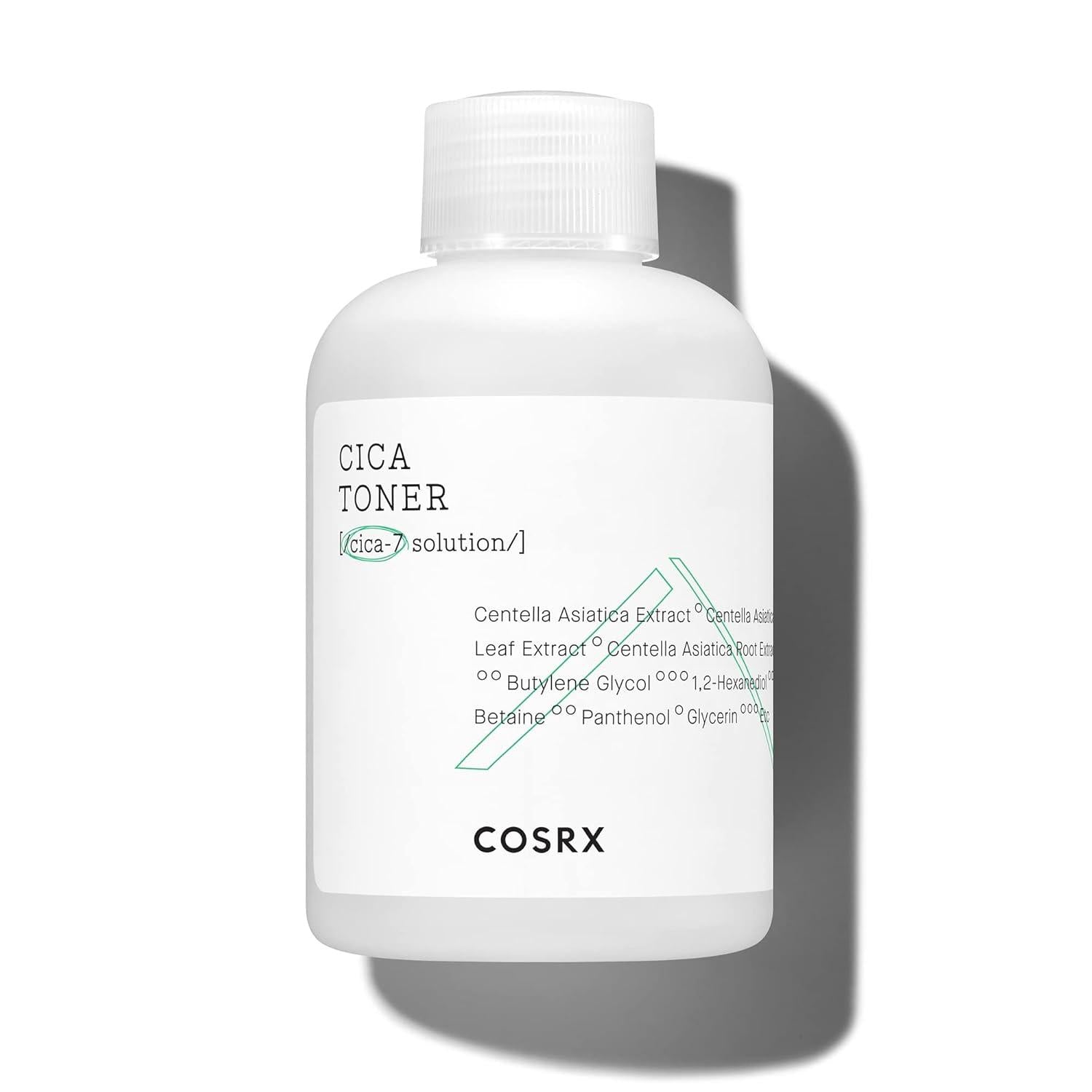 COSRX Pure Fit Cica Toner 150ml — clear bottle with teal pump cap