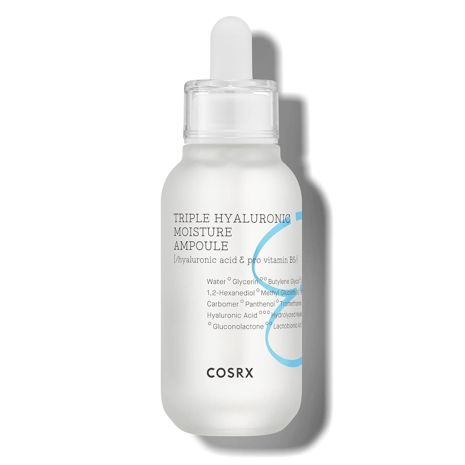 COSRX Hydrium Triple Hyaluronic Moisture Ampoule 40ml — dropper bottle with triple-ha label on light background