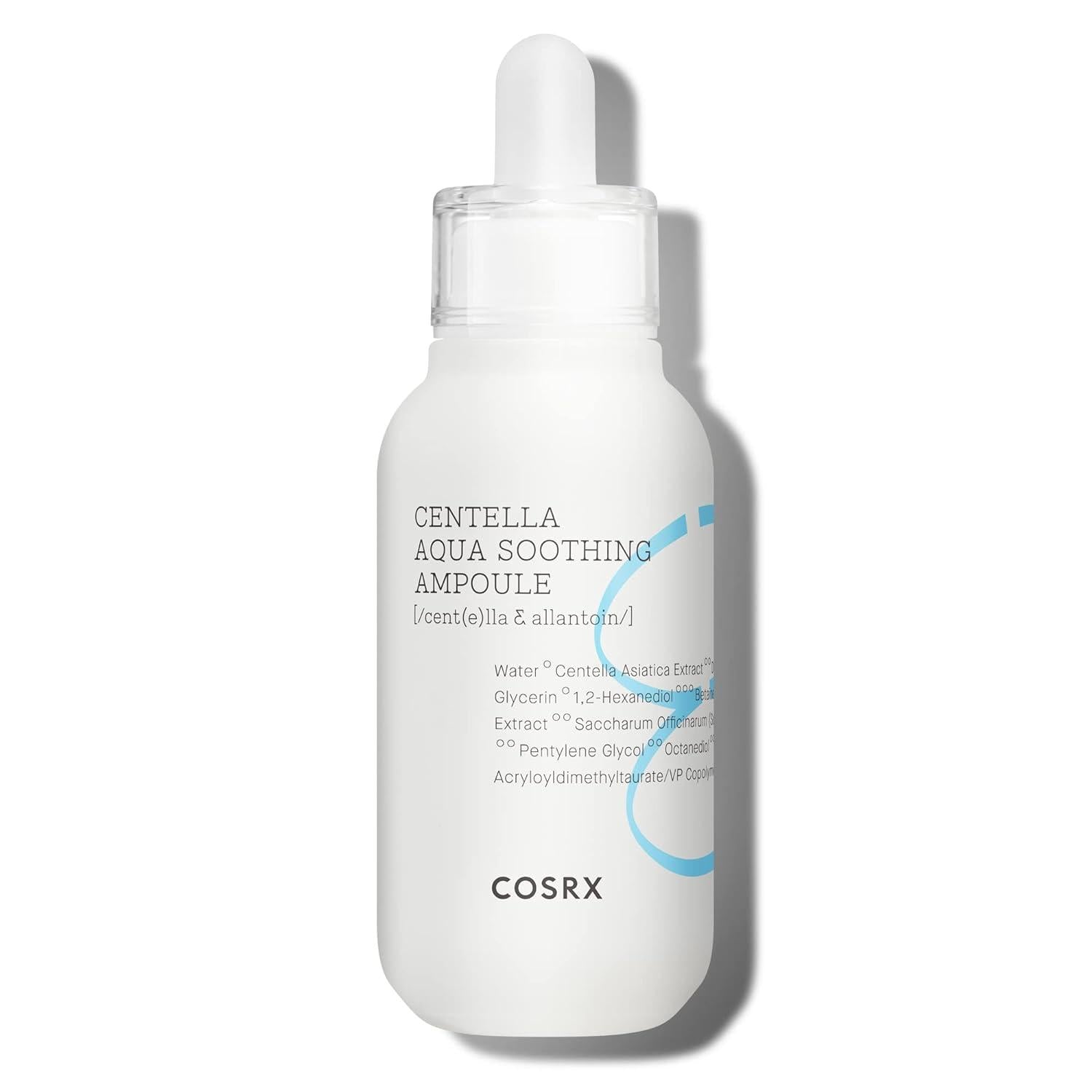COSRX Hydrium Centella Aqua Soothing Ampoule 40ml — dropper bottle with cica-green label