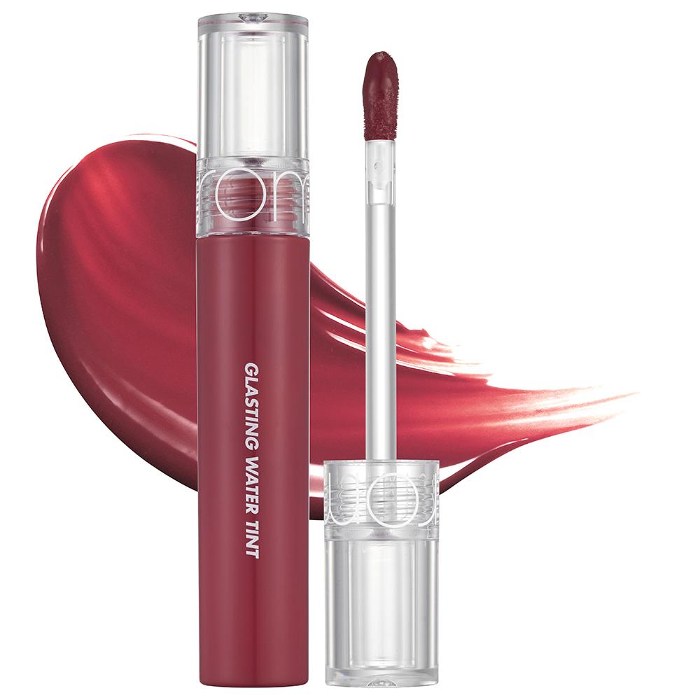 Romand Glasting Water Tint 4g — tint bottles arranged on flat lay