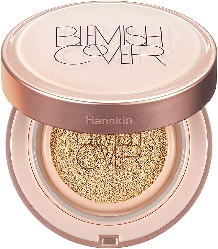 Hanskin Glow Blemish Cover Conceal Cushion No.21 11g refill set — two cushion cases side by side