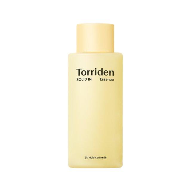 Torriden SOLID-IN Ceramide All Day Essence 100ml — pump bottle with cream-toned label on neutral background