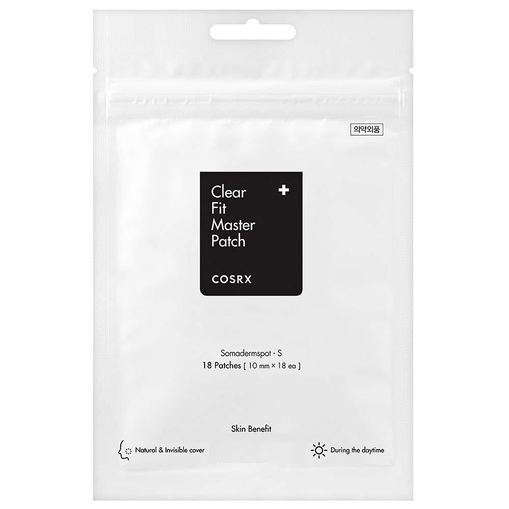 COSRX Clear Fit Master Patch — sheet of transparent circular patches on packaging card