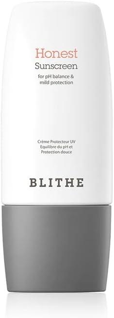 Blithe Honest Sunscreen 50ml — slim tube with white cap on clean background