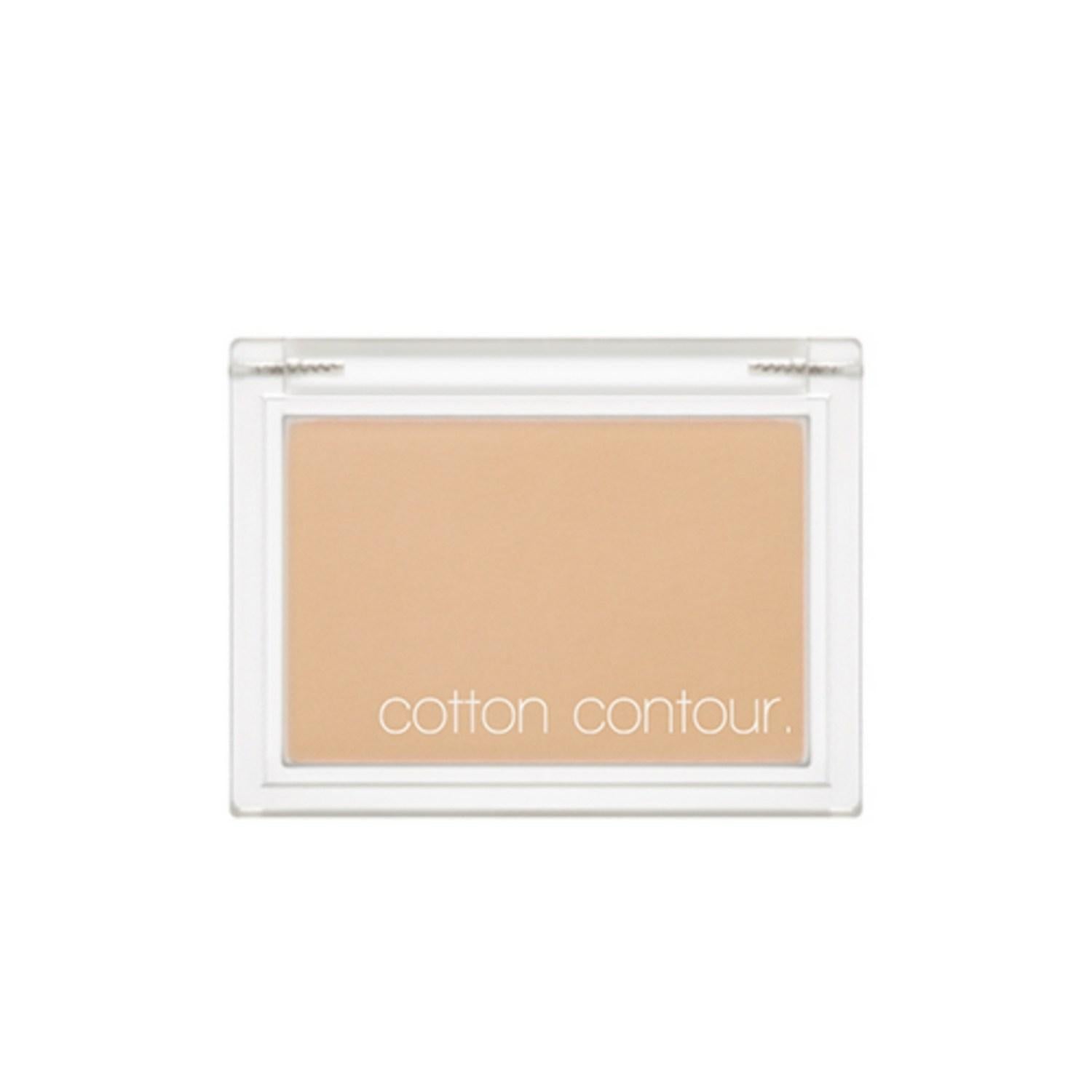 Missha Cotton Contour 4g Sugar Toast — open compact with warm beige-toned powder pan