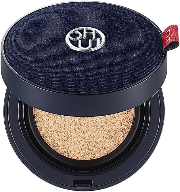 OHUI Longwear Jean Cushion Natural Beige SPF35 — compact with puff inside, lid open view