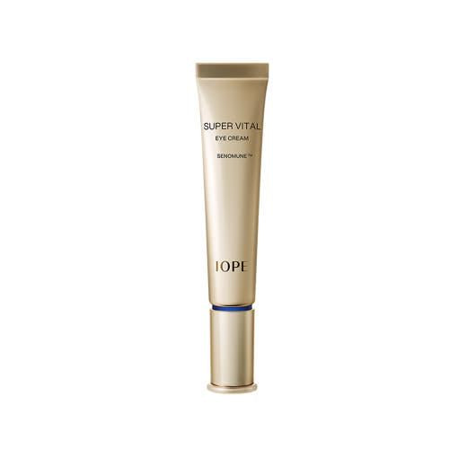 IOPE Super Vital Eye Cream 25ml — compact jar with gold lid on white background