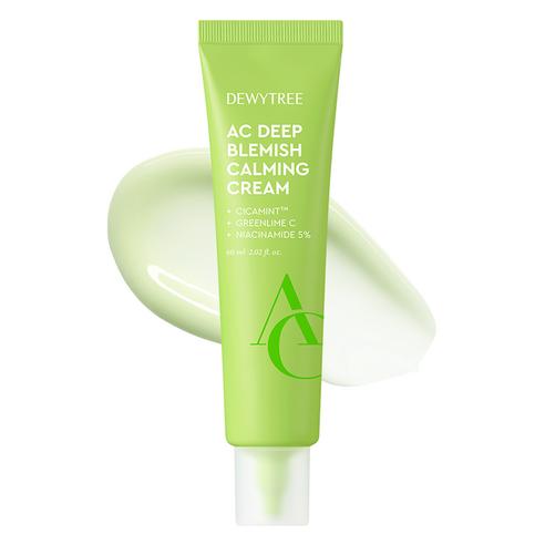 Dewytree AC Ctrl Deep Green Calming Cream 60ml — green jar with white lid, front view