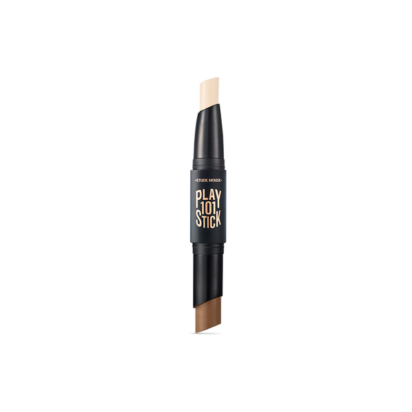 EtudeHouse Play 101 Contour Stick Duo 5.8g Intense — dual-end twist-up stick on white