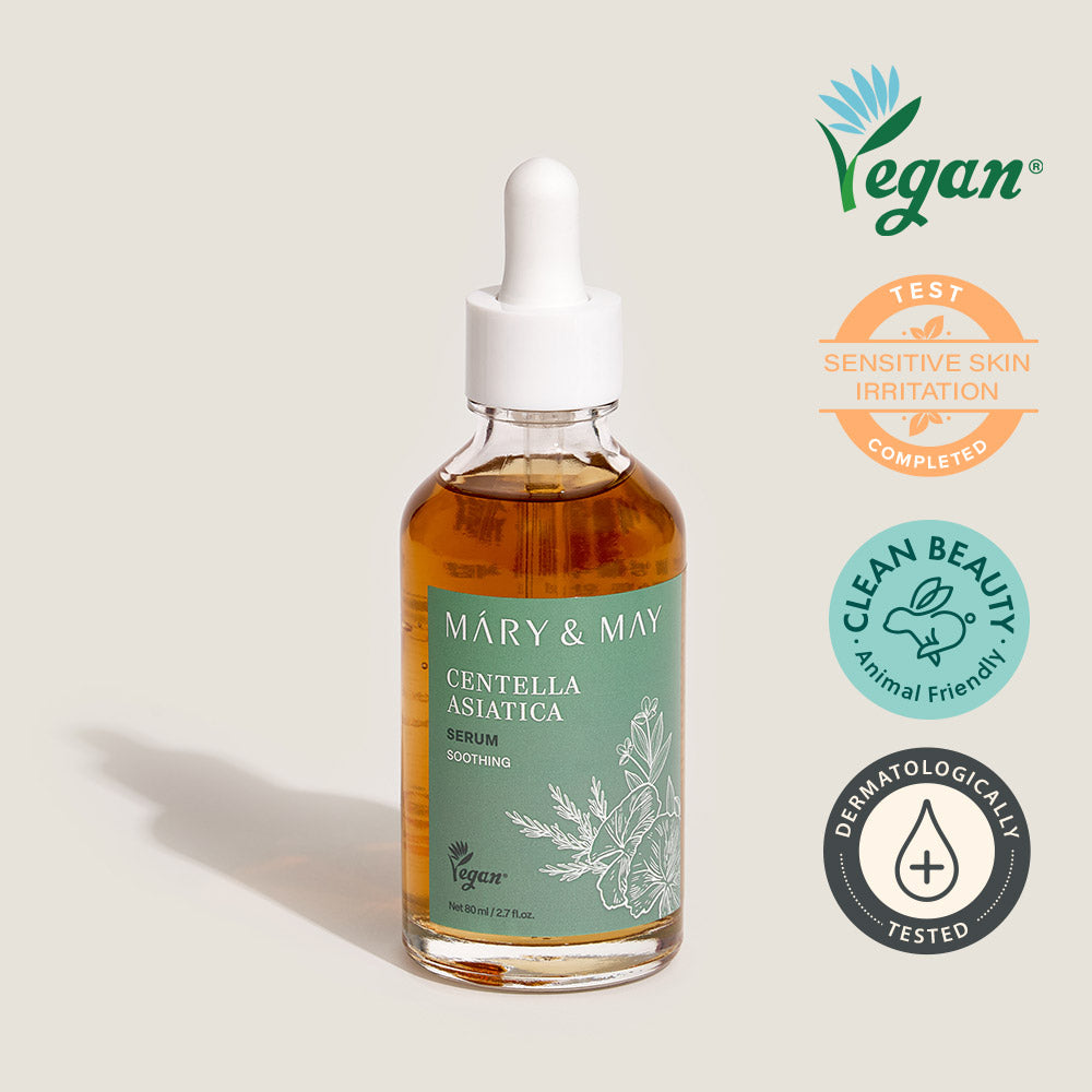 Mary&May Centella Asiatica Serum 80ml — bottle with green label, front view