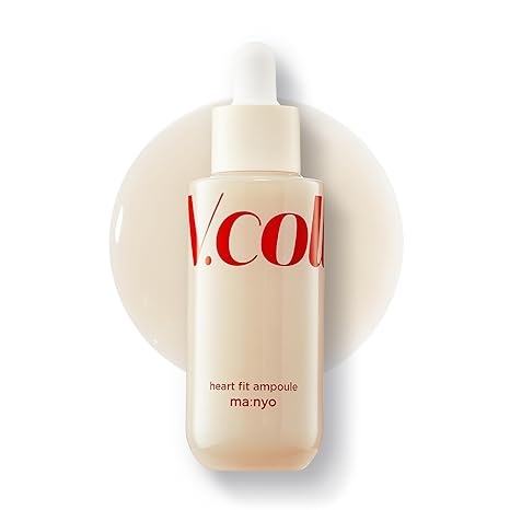 Ma:nyo V.collagen Heart Fit Ampoule 50ml — beige dropper bottle on neutral background