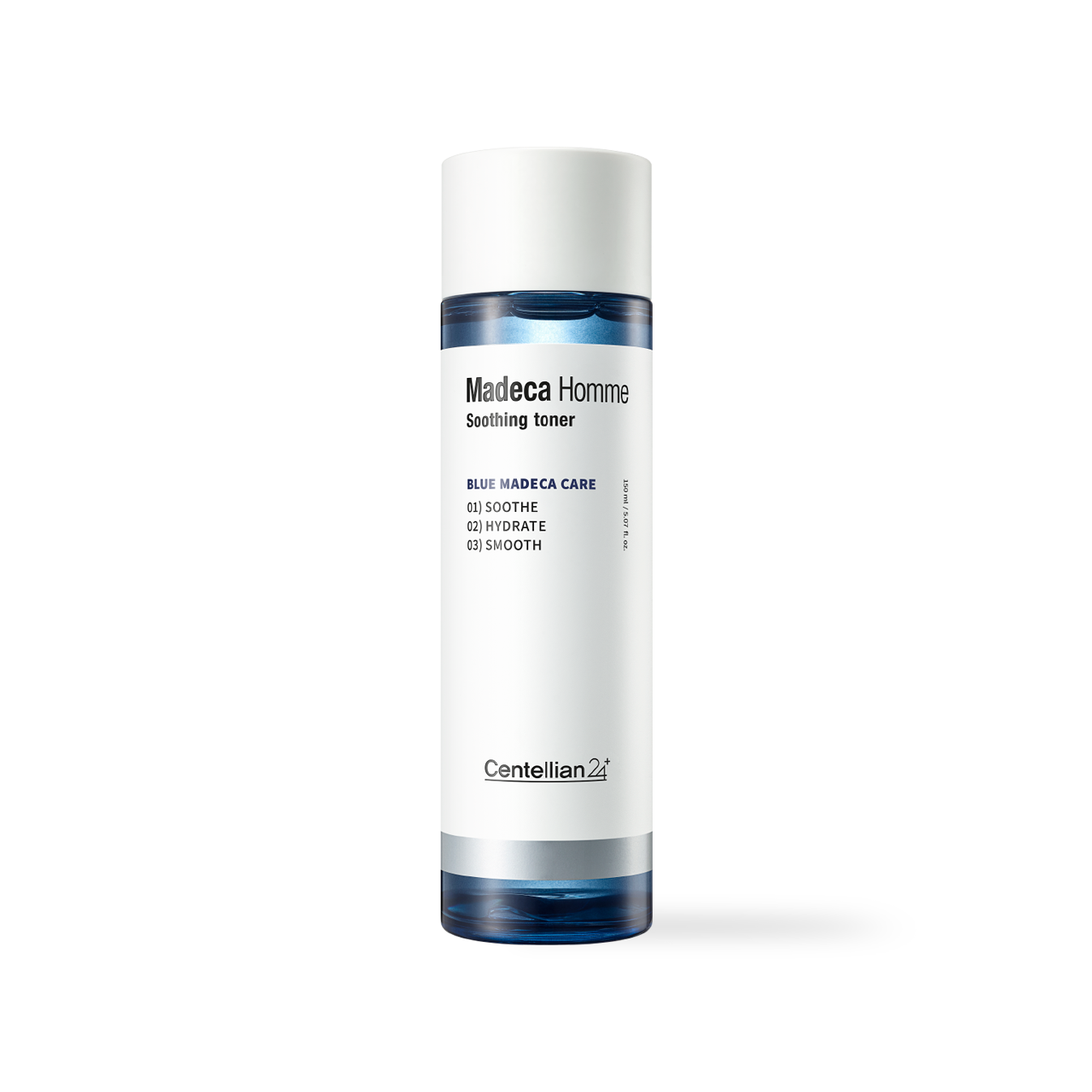Centellian24 Madeca Homme Soothing Toner 150ml — sleek pump bottle with charcoal and teal label