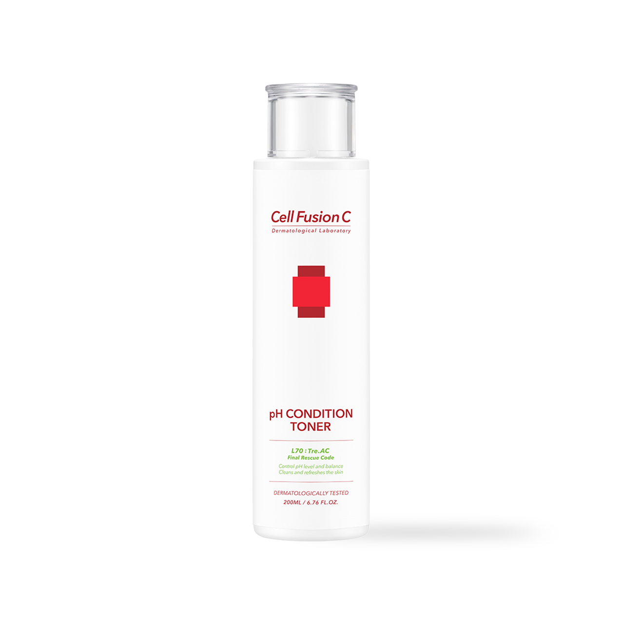 CellFusionC TRE.AC pH Condition Toner 200ml — clear bottle with label on white background