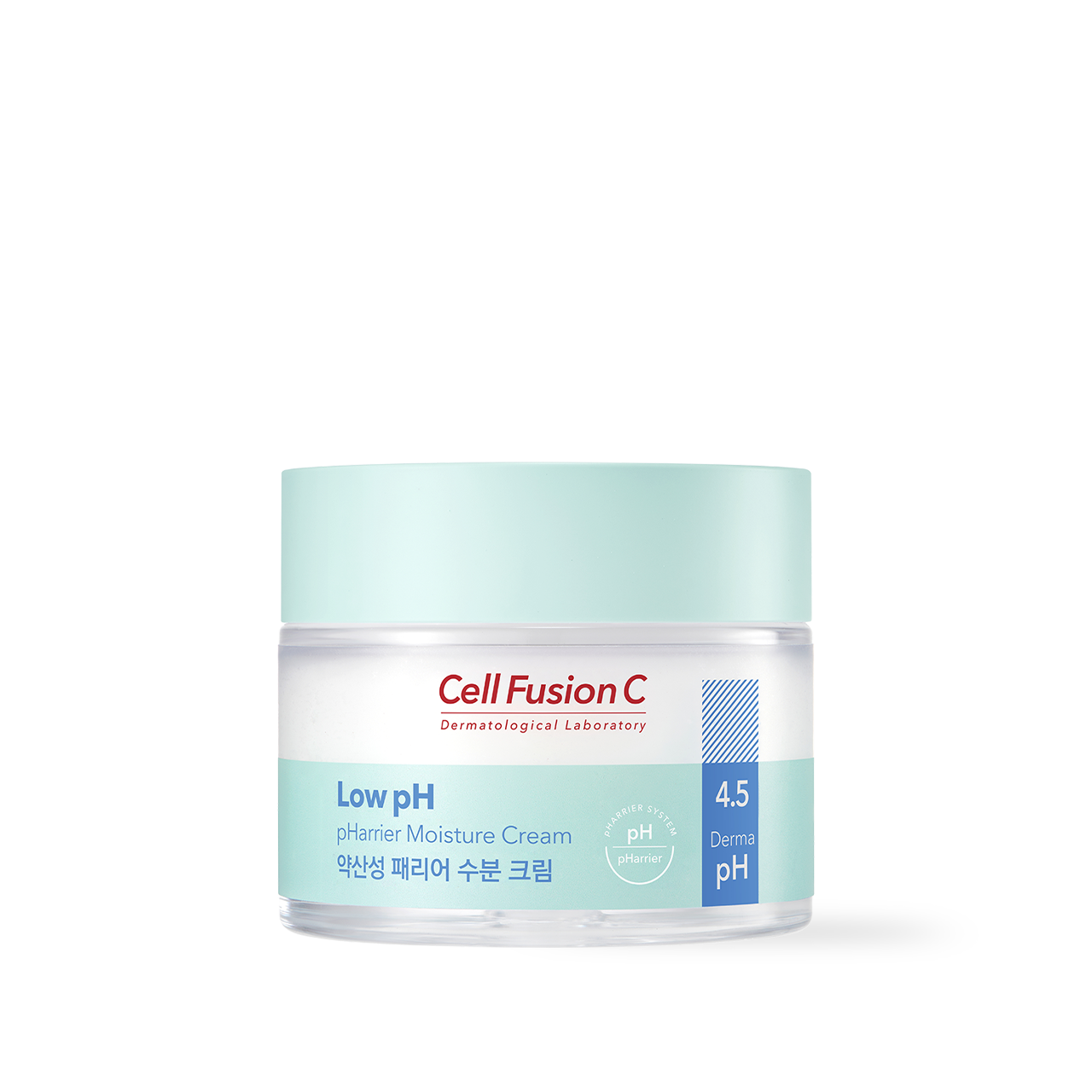 CellFusionC Low pH pHarrier Moisture Cream 80ml — white soft-tube with pale blue cap on light background