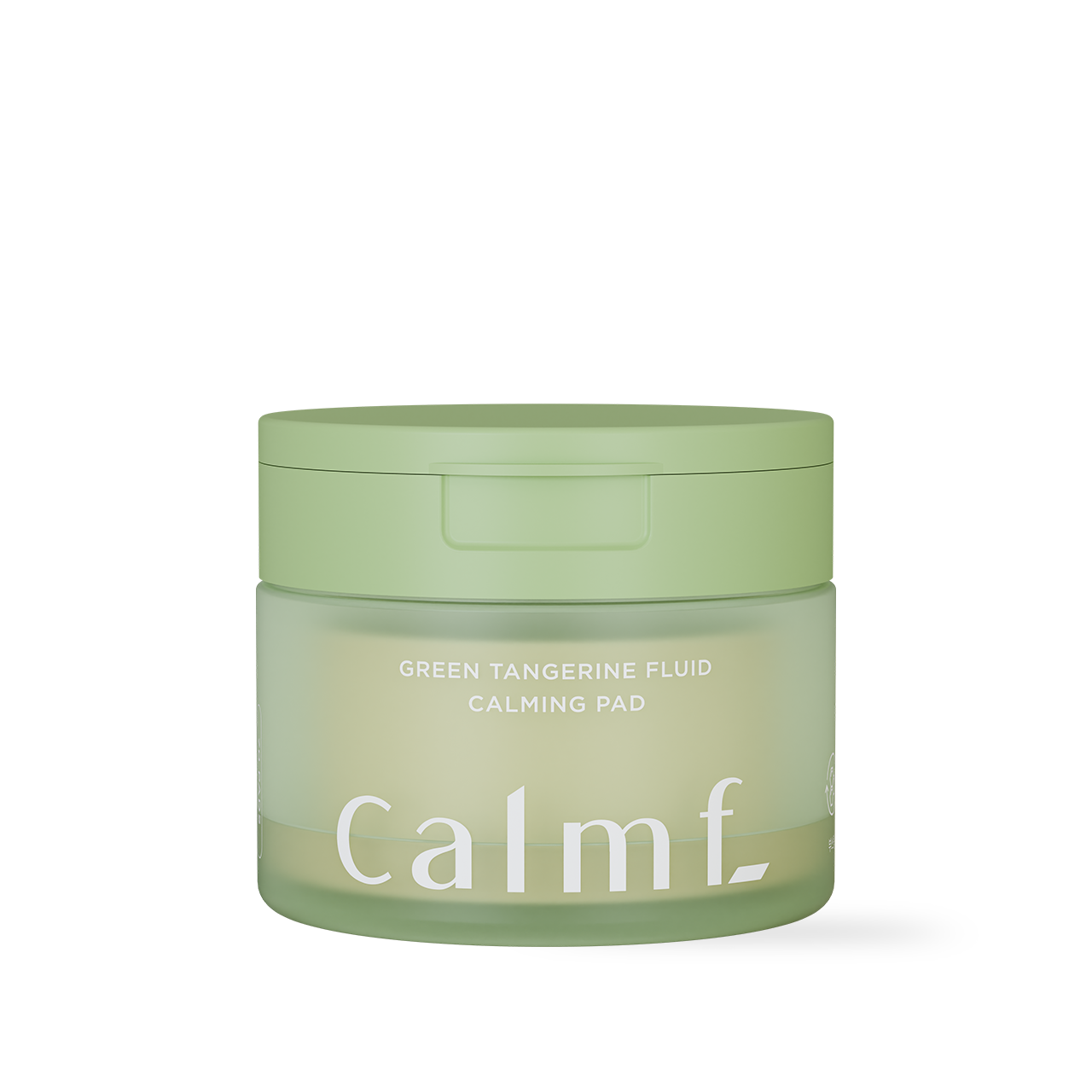 Calmf Green Tangerine Fluid Calming Pad 70 pads 130ml — white jar with green tangerine label on lid