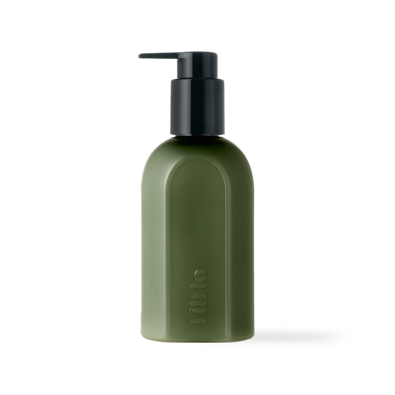 filflo Rolling Milk Facial Cleanser 240ml — tall pump bottle with cream-white minimal packaging